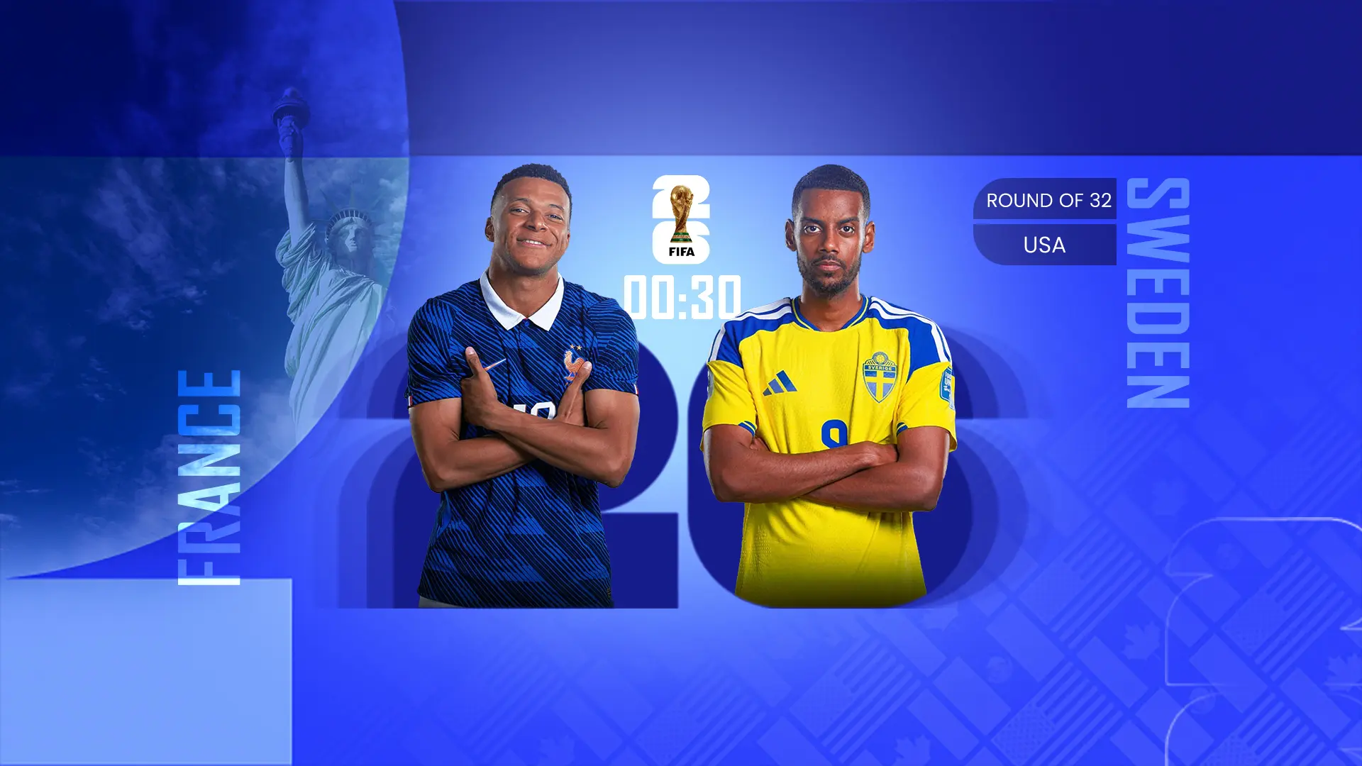 کیلیان امباپه بهترین بازیکن دیدار فرانسه 3-0 سوئد در جام جهانی 2026