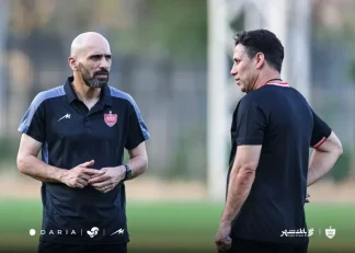 تصویر؛ رضا جباری بازیکن پیشین پرسپولیس به کادرفنی تیم فوتبال پرسپولیس پیوست
