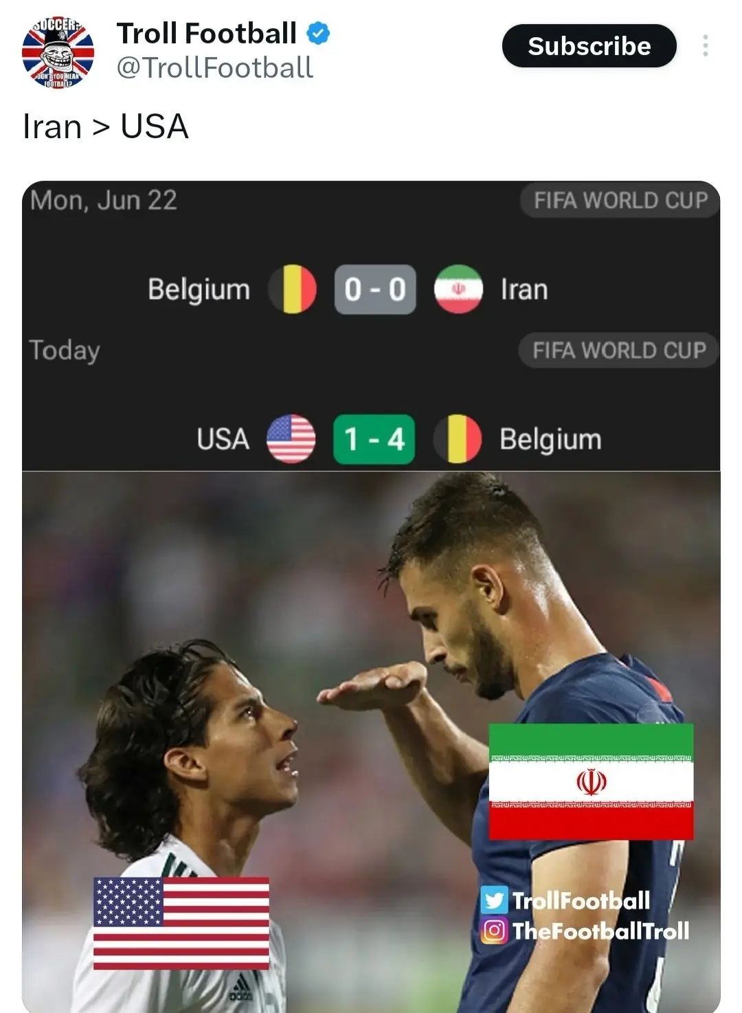 وقتی تیم ایران متر و معیار سنجش آمریکا می‌شود
