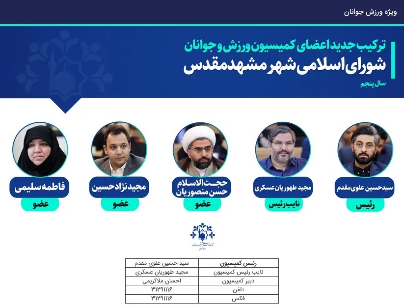 اعضای کمیسیون ورزش و جوانان اعضای کمیسیون ورزش و جوانان