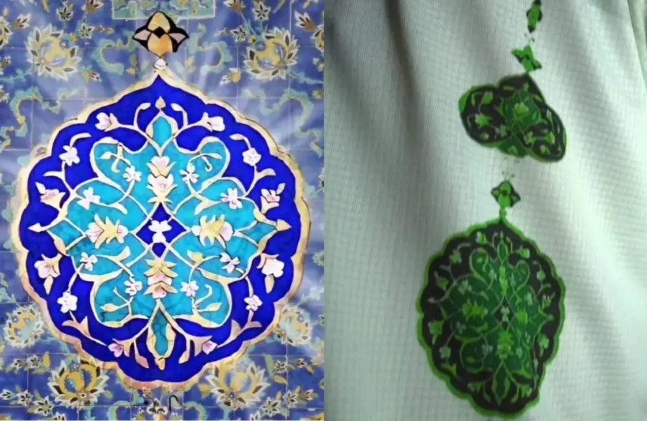 عکس؛ طراحی پیراهن ذوب‌آهن با الهام از نقوش ایرانی-اسلامی مسجد شیخ لطف‌الله