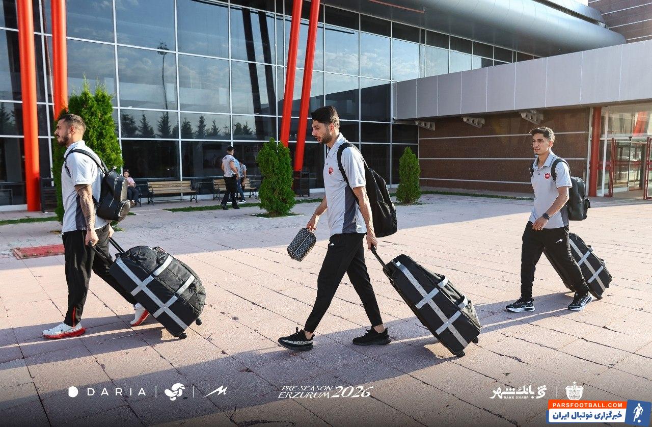عکس؛ تیم فوتبال پرسپولیس پس از 12 روز اردوی خود در ارزروم ترکیه را به پایان رساند