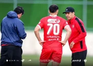 تصویری از حضور اوستون اورونوف ستاره ازبک پرسپولیس در دیدار مقابل منتخب کرج