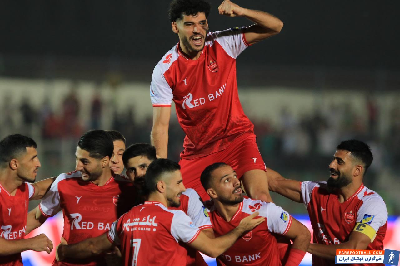 تصاویر خاص و دیده‌نشده از شادی پس از گل پرسپولیس مقابل استقلال خوزستان