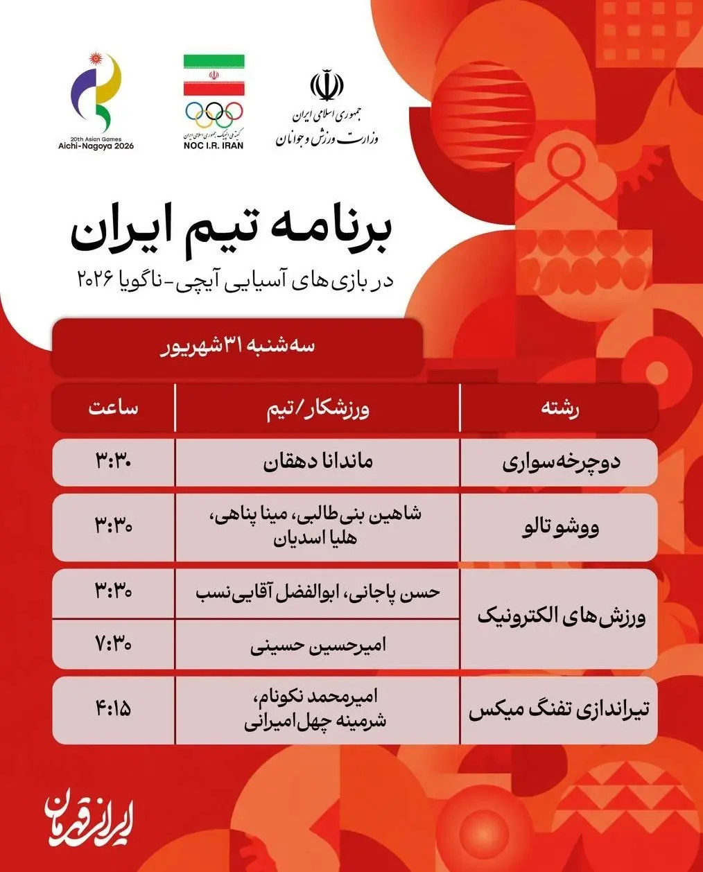 1-294 پوشش زنده روز سوم بازیهای آسیایی؛ پیروزی تیم ملی بسکتبال سه نفره مردان/ فینالیست شدن کاراته کاهای ایران