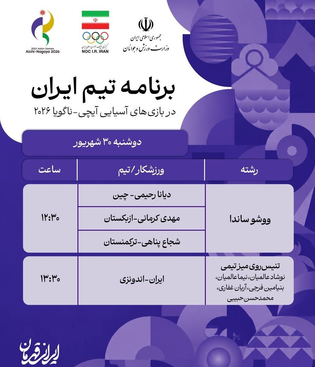 14050629161820365382641710 بازیهای آسیایی 2026 ناگویا ,