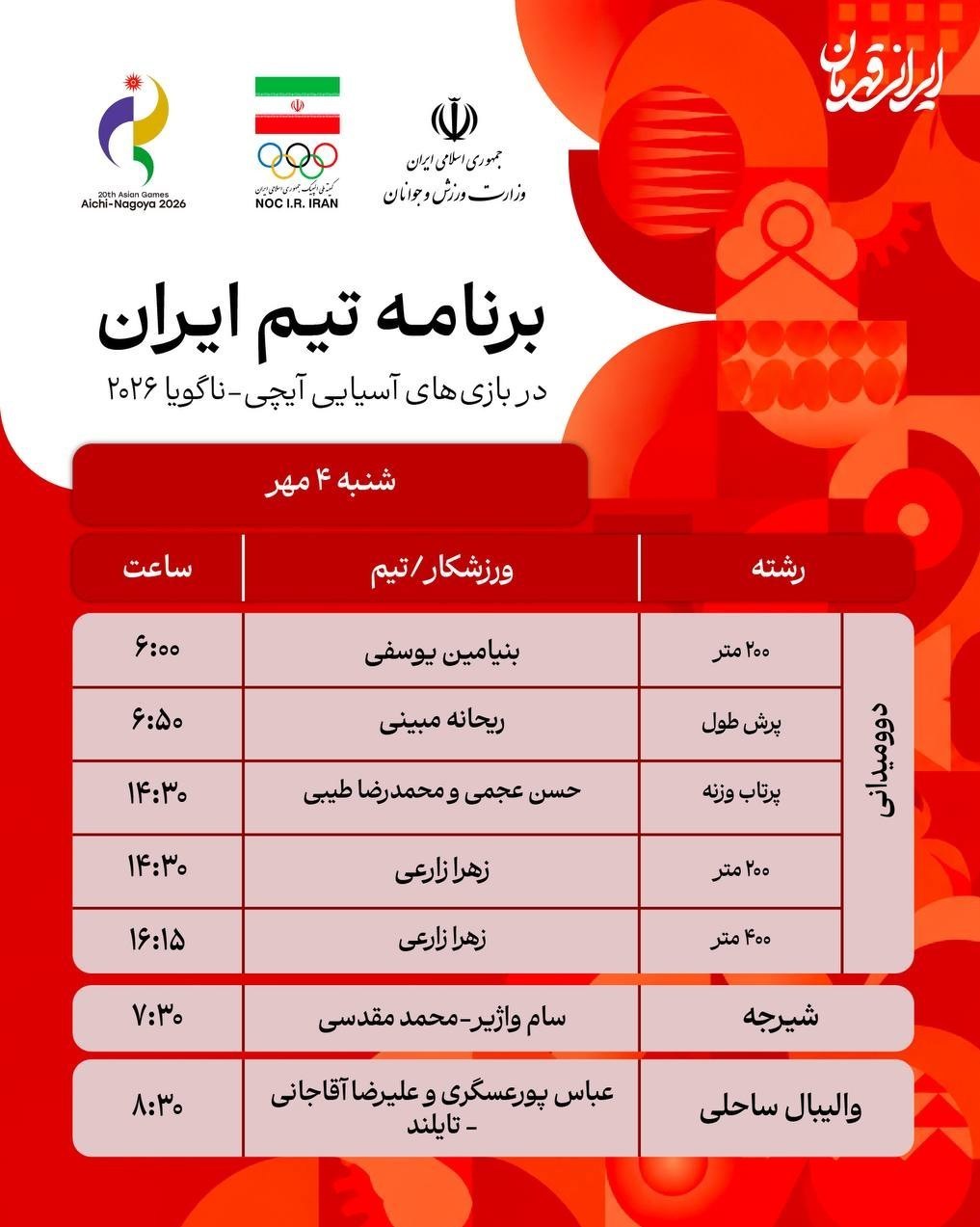 14050703202611203383442310-2 بازیهای آسیایی , بازیهای آسیایی 2026 ناگویا ,