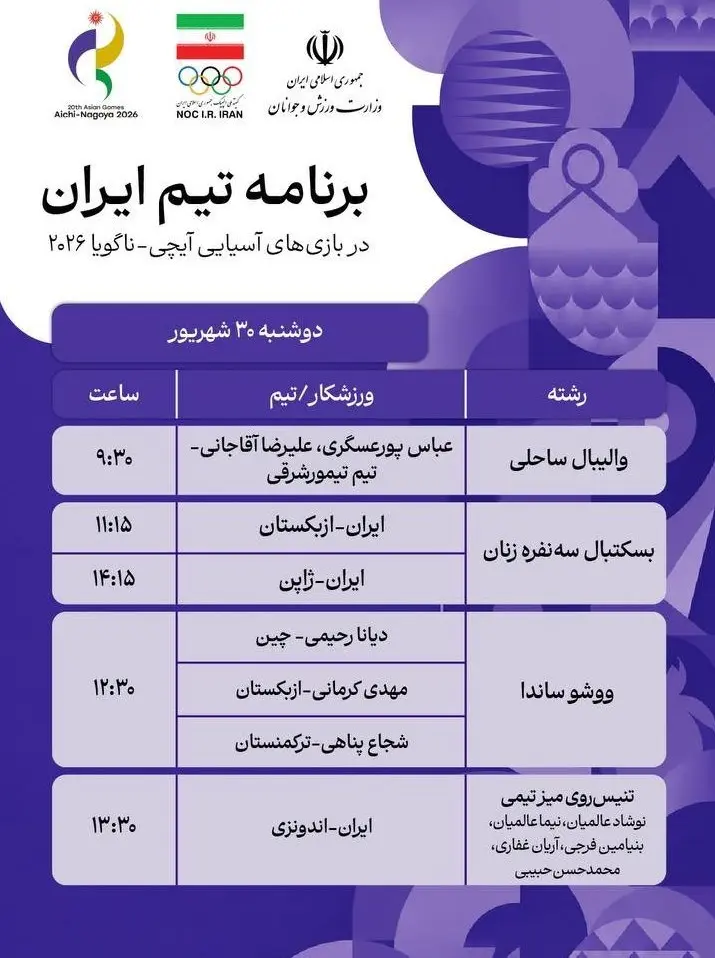 2-130 پوشش زنده روز دوم بازیهای آسیایی؛ ادامه پیروزی های بسکتبال سه نفره بانوان /برد ملی
پوشان ووشو ساندا مقابل حریفان