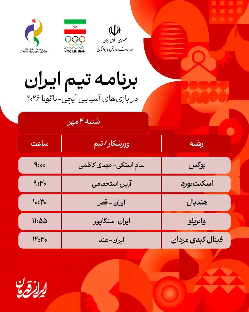 3-111 پوشش زنده روز هفتم بازیهای آسیایی؛ کبدی دو نقره گرفت در روز پیروزی واترپلو