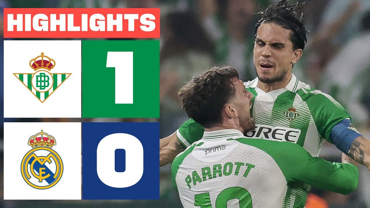 خلاصه بازی رئال بتیس 1-0 رئال مادرید (لالیگا)