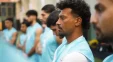 تصویری از رامین رضاییان در حال انجام وزنه برداری در تمرین تیم ملی