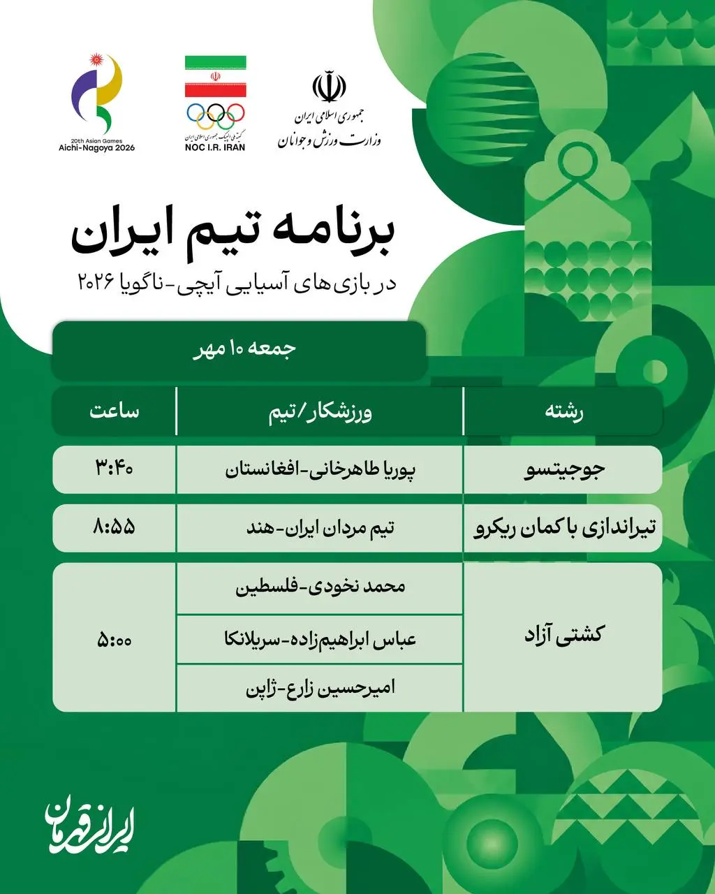 1-76 پوشش زنده روز سیزدهم بازیهای آسیایی؛ سیزدهمین طلا بر گردن نخودی/ مرادی در فینال