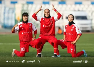 عکس ؛ ثبت نخستین گل تاریخ دربی زنان ایران به نام فاطمه رضایی در دقیقه ۲۱