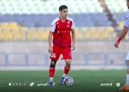 عکس ؛ دبل امیرحسین محمودی در دیدار دوستانه پرسپولیس مقابل دانشگاه آزاد