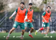 تصویری از حضور پرنشاط و با انگیزه پوریا شهرآبادی در تمرین پرسپولیس