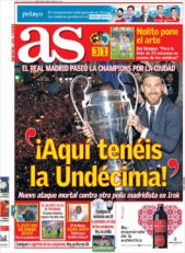 عناوین روزنامه آ.اس اسپانیا 10 خرداد 95