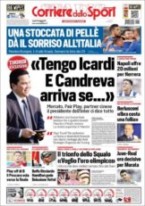 عناوین روزنامه کوریره دلو اسپورت ایتالیا 10 خرداد 95