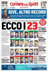 عناوین روزنامه کوریره دلو اسپورت ایتالیا 11 خرداد 95