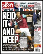 عناوین روزنامه میرور اسپورت انگلیس 22 اردیبهشت 95