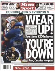 عناوین روزنامه سان اسپورت انگلیس 23 اردیبهشت 95