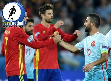 دیدار تیم ترکیه و اسپانیا