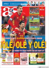عناوین روزنامه آ.اس اسپانیا 29 خرداد 95