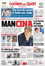 عناوین روزنامه کوریره دلو اسپورت ایتالیا 13 خرداد 95