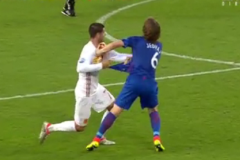 درگیری فیزیکی بازیکنان