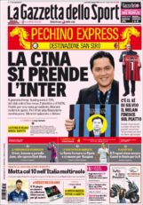 عناوین روزنامه گازتا دلو اسپورت ایتالیا 12 خرداد 95