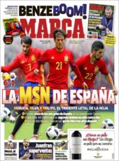 عناوین روزنامه مارکا اسپانیا 13 خرداد 95