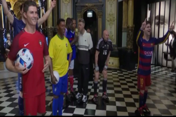 مجسمه رونالدو و مسی