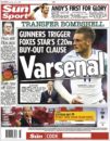 عناوین روزنامه سان اسپورت بریتانیا 15 خرداد 95