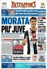 عناوین روزنامه توتو اسپورت ایتالیا26 خرداد 95