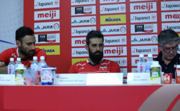 نشست خبری والیبالیها بعد از شکست چین