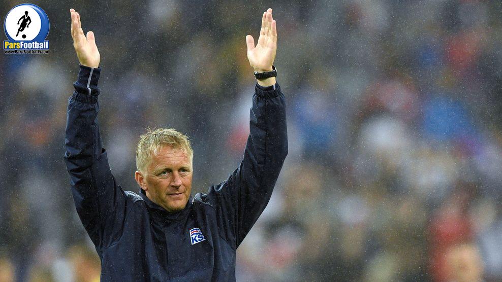 Iceland's coach Heimir Hallgrimsson reacts after the Euro 2016 quarter-final football match between France and Iceland at the Stade de France in Saint-Denis, near Paris, on July 3, 2016. .France won the match 5-2. / AFP / MARTIN BUREAU (Photo credit should read MARTIN BUREAU/AFP/Getty Images)