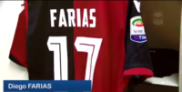 دیه گو فاریاس بازیکن تیم فوتبال کالیاری در بازی های سری آ
