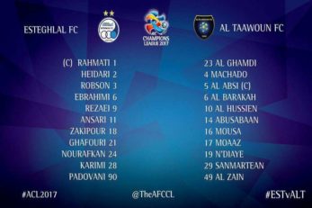 تیم التعاون عربستان و استقلال تهران