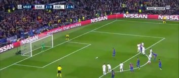 گل سوم تیم فوتبال بارسلونا به پاری سن ژرمن