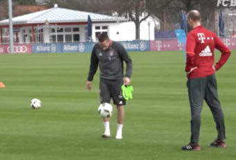 حرکت دیدنی فرانک ریبری در تمرینات بایرن مونیخ