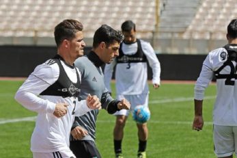 وریا غفوری در تمرینات تیم ملی