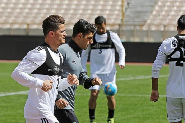 وریا غفوری در تمرینات تیم ملی