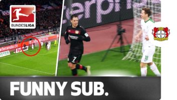 شیطنت خاویر هرناندز هنگام تعویض در دیدار بایرلورکوزن در برابر وردربرمن