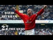 تمام 27 گل بکهام از روی ضربات ایستگاهی در منچستریونایتد