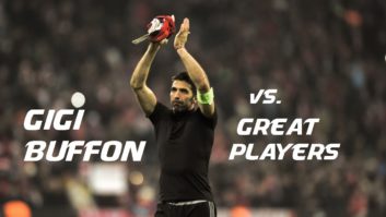 مهار توپ های بوفون سنگربان یوونتوس در مقابل ستارگان فوتبال