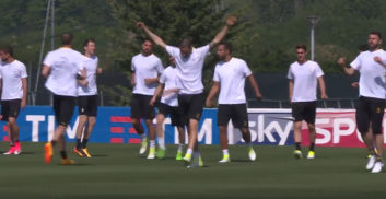 تمرینات یوونتوس پیش از دیدار برابر بارسلونا