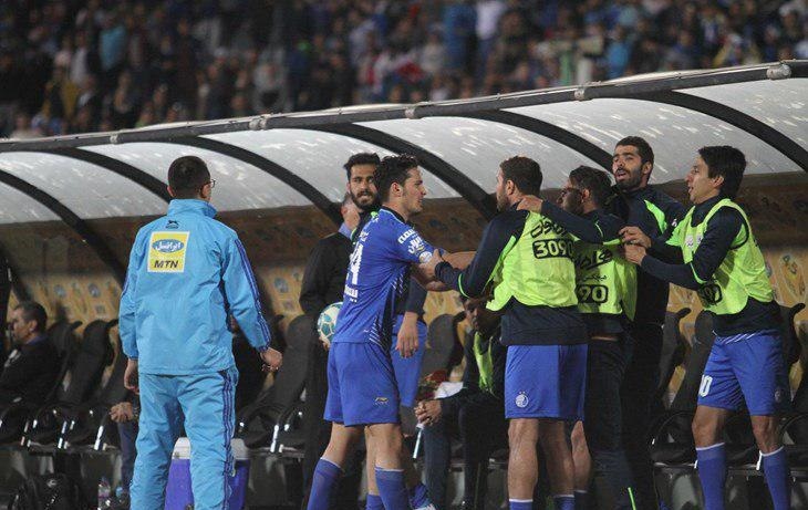 درگیری دو بازیکن استقلال تهران