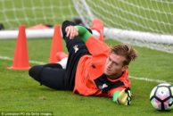 تمرینات کاریوس دروازه بان تیم فوتبال لیورپول