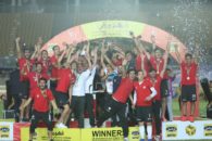 مراسم اهدای کاپ قهرمانی جام حذفی به تیم نفت تهران