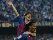 اولین گل مسی در بارسلونا با پاس طلایی رونالدینیو