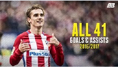 41 گل و پاس گل گریزمان برای اتلتیکومادرید